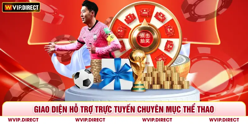 Giao diện hỗ trợ trực tuyến chuyên mục thể thao